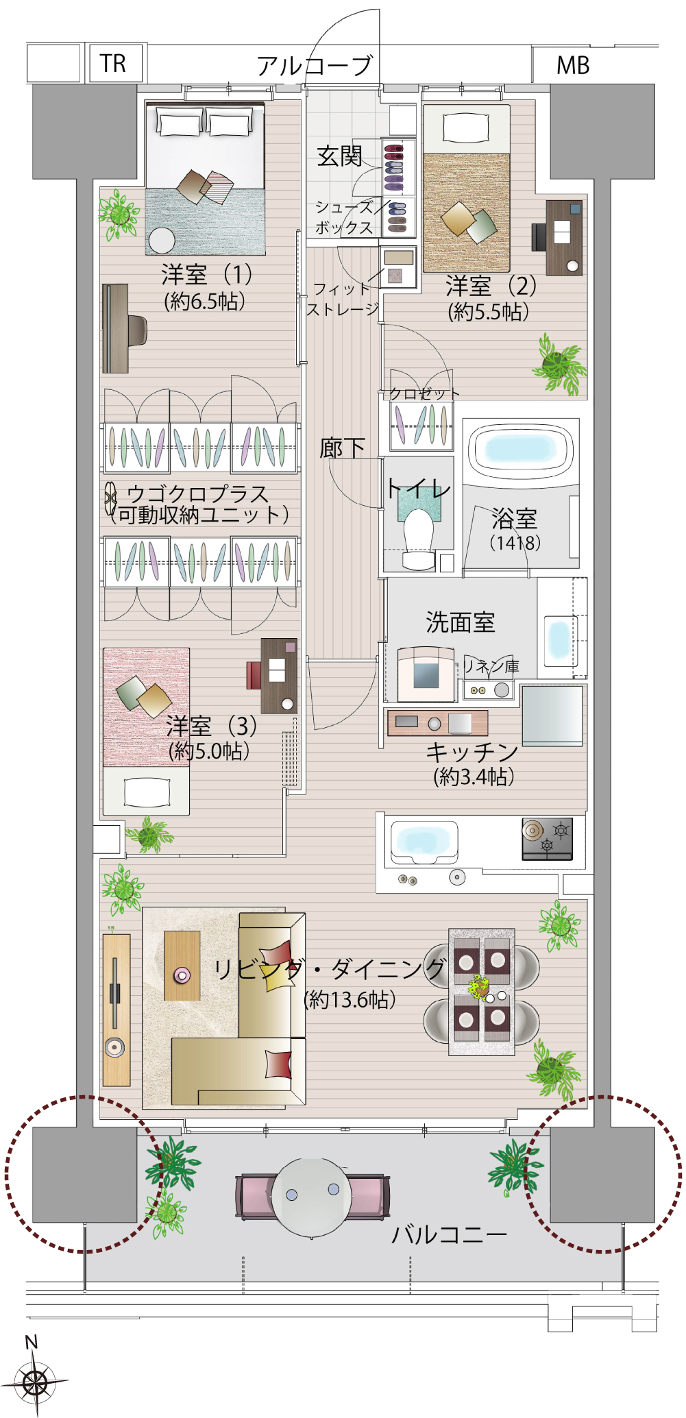 E type イラスト間取り