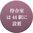 待合室は44駅に設置