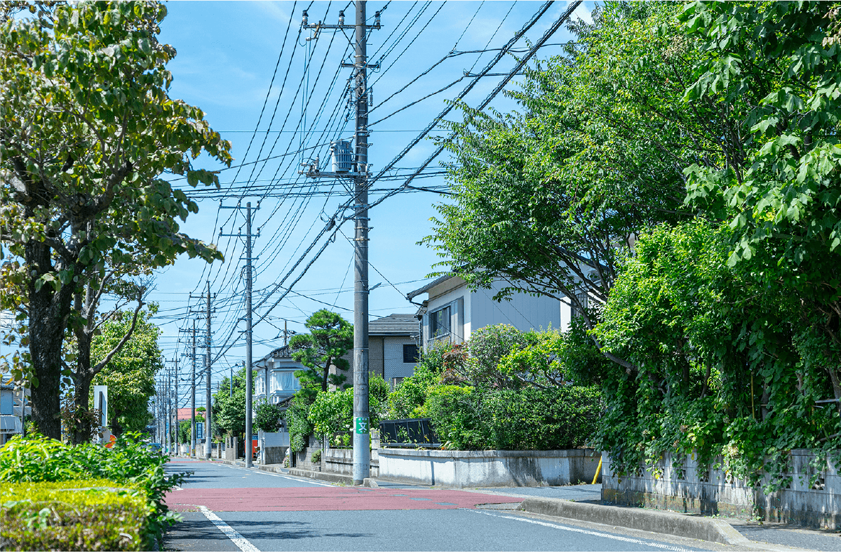 現地周辺の街並み［徒歩7分・約550m］