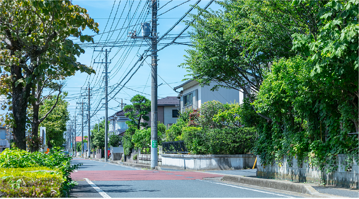 現地周辺の街並み［徒歩7分・約550m］