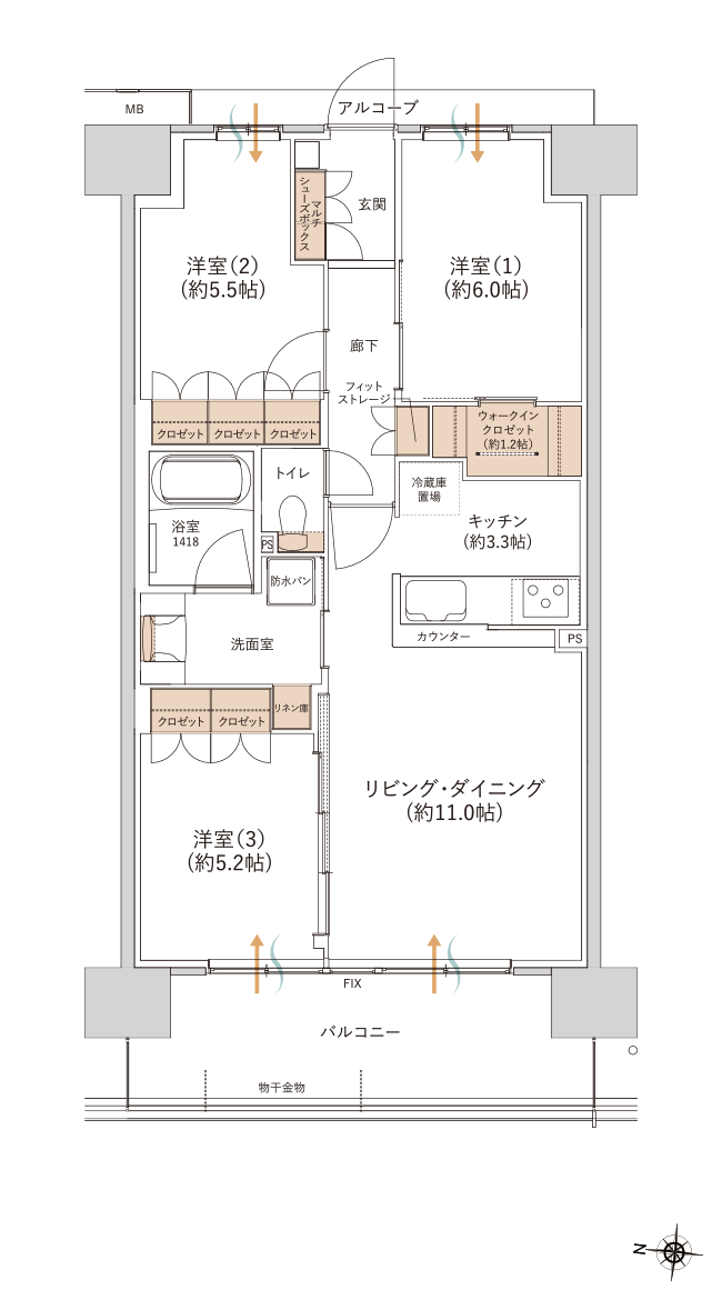 D2タイプ間取り図