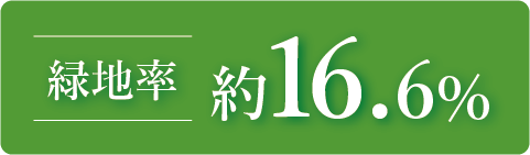 緑地率 約16.6%